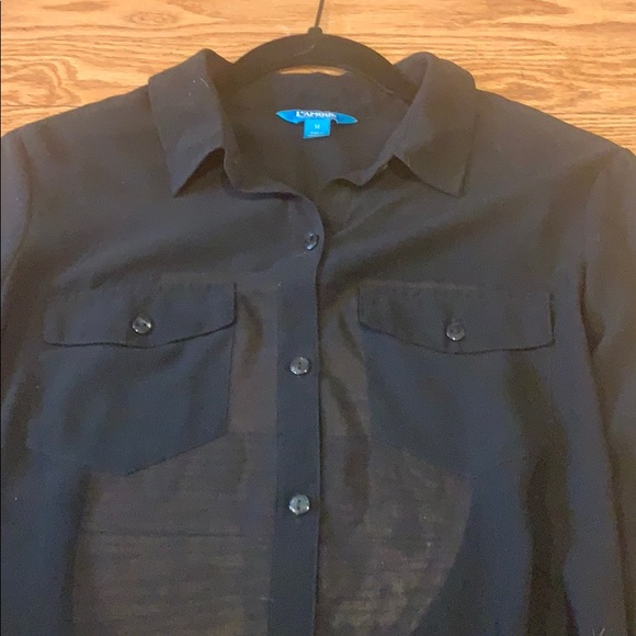 🌸 3/$15 Black Chiffon Backless Blouse - Picture 4 of 4